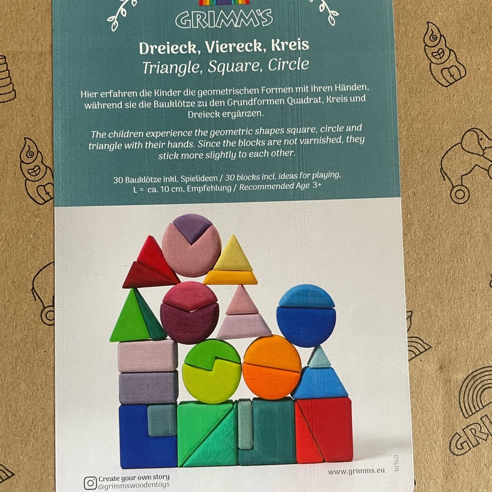 GRIMM’S 30 piece block set. Great condition! NO BOX